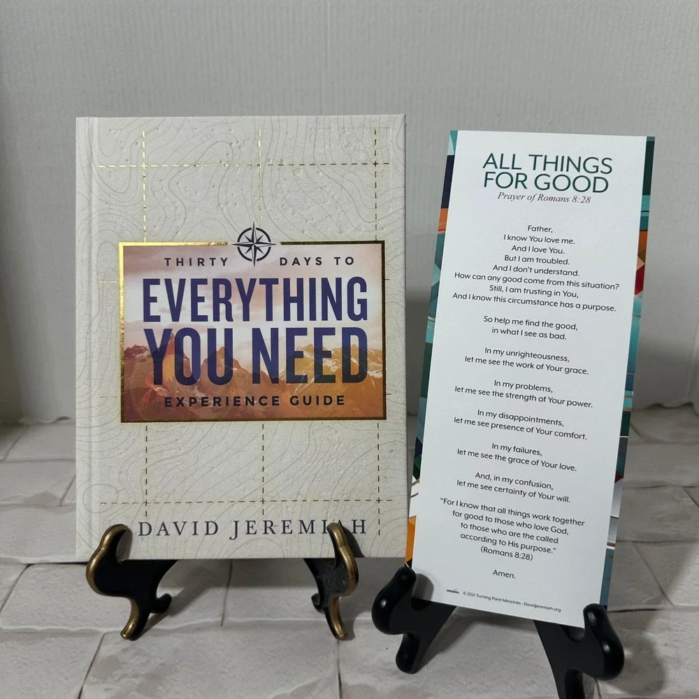 David Jeremiah 30 Days to Everything You Need Experience HC Guide Book +Bookmark
